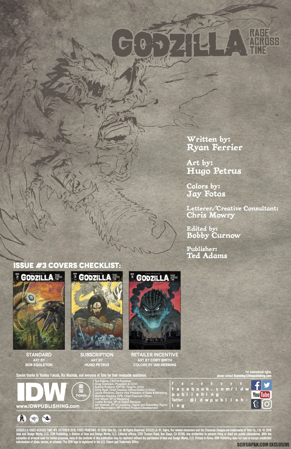 Godzilla: Rage Across Time #3 Exclusive Preview, Merchandise
