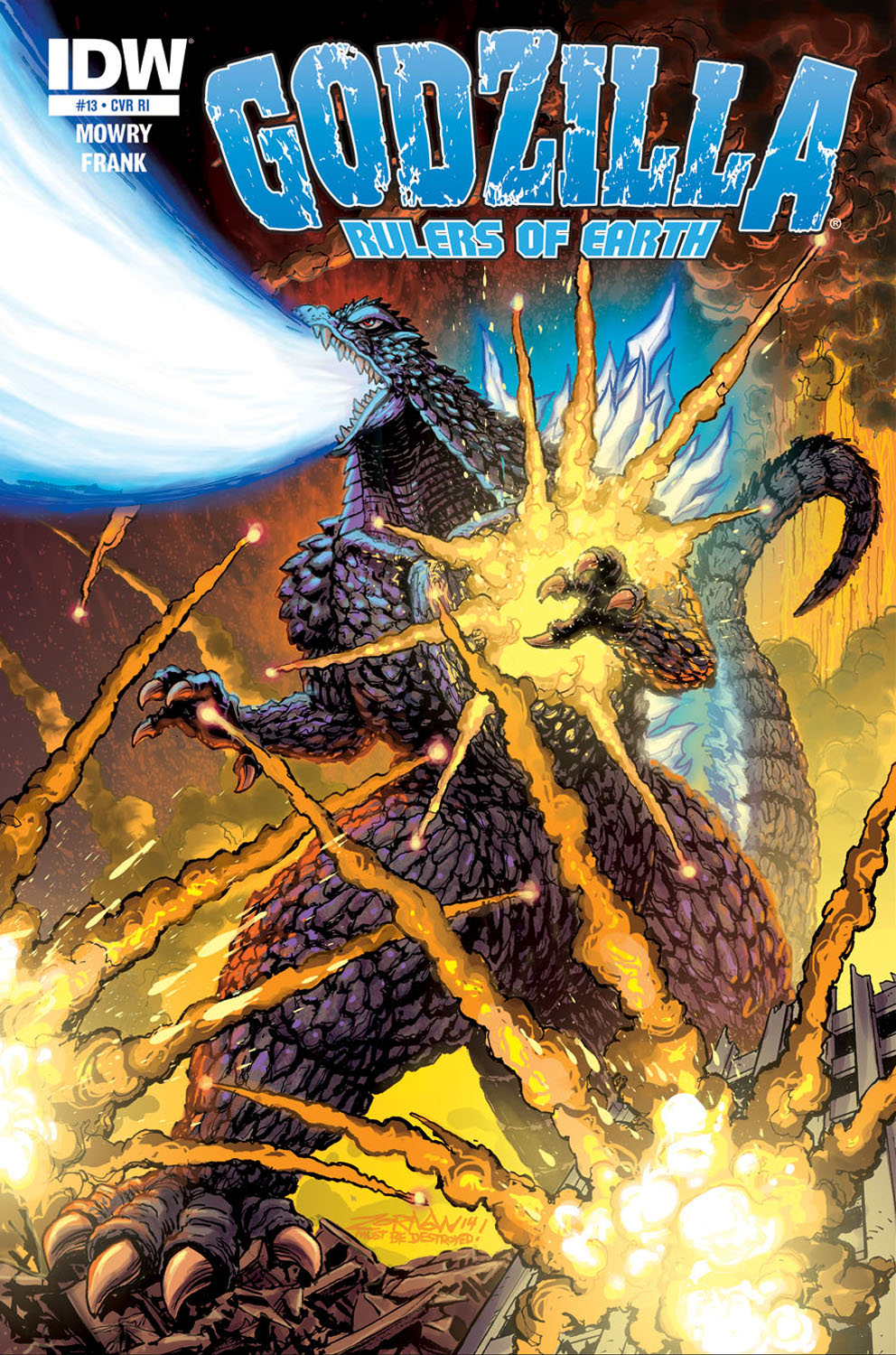 Godzilla Rulers of Earth #3 RI Variant Cover IDW Comic Book Signed