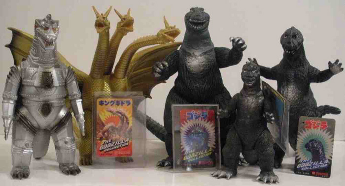 Godzilla Gummi Candy Toy Gashapon Set Godzilla '55 Figure Ultraman Gamera 