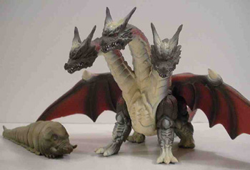 Bandai Capsule Toys Godzilla HG 50 Th Kaisar Ghidorah 2004 & Baragon 1965 for sale online 