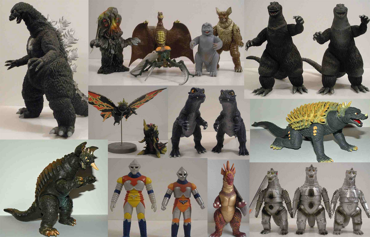 2023 Upgraded Set of 2 Godzilla Earth MechaGodzilla Figures King