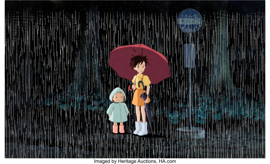 My Neighbor Totoro Mei and Satsuki Production Cel Setup