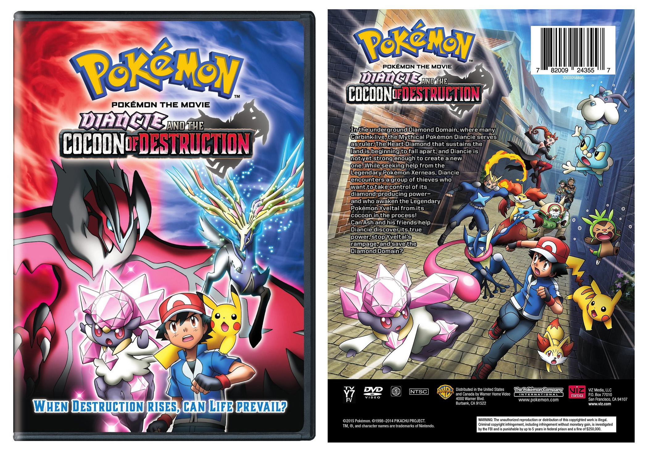 VIZ on X: Cover reveal!⚡️ Pokémon XY Mega 3-Movie Collection includes: 1.  Pokémon the Movie: Diancie & the Cocoon of Destruction. 2. Pokémon the  Movie: Hoopa & the Clash of Ages. 3.